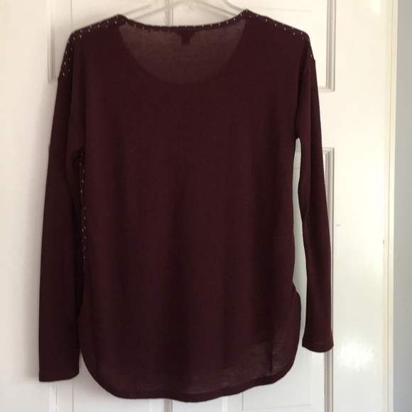 Ann Taylor maroon top - Picture 2 of 2